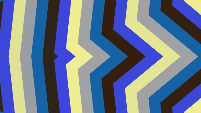 Abstract geometric background with blue, yellow, brown, and gray stripes