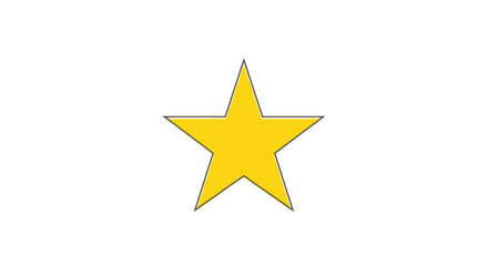 Obraz premium Yellow Star Icon Simple Design Element.