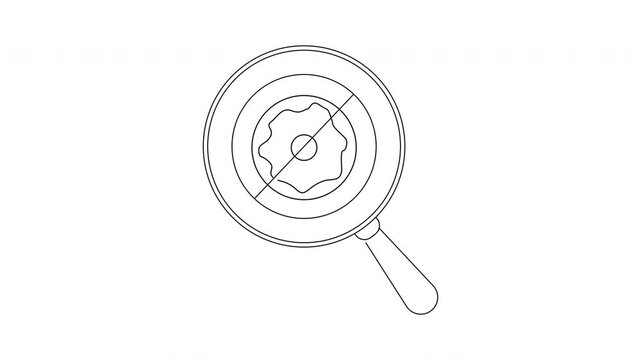 Donut in a Pan - Simple Line Art Animation.