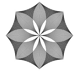 abstract geometry mandala background icon logo tattoo. vector illustration.