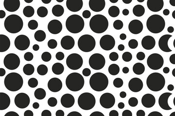 Obraz premium Black Dots Pattern Vector Illustration