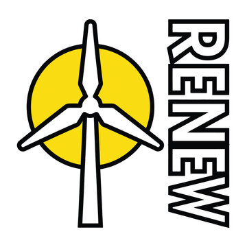 Renewable Energy Wind Turbine Logo Design