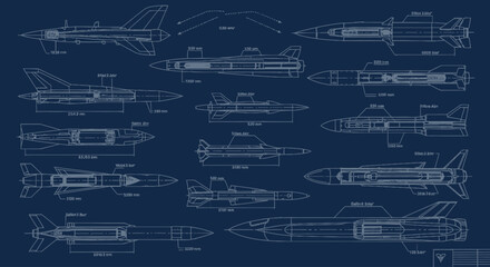 Collection of Detailed Rocket Technical Drawings. © Tukang