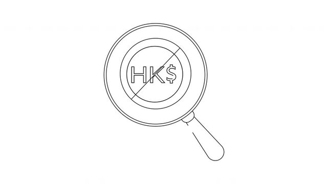 HKS Dollar Search Icon Animation - Financial Scrutiny.