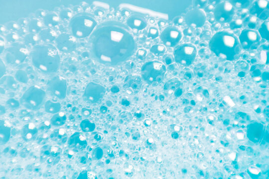 Colorful blurred bubble background ,Blue bubbles