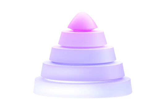 Stacked Pyramid of Translucent Pink and Purple Discs