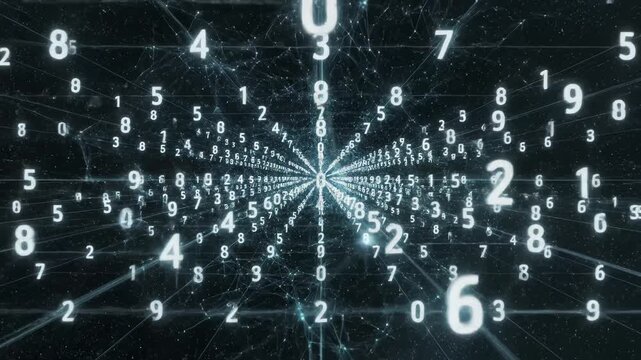 Digital numbers in space