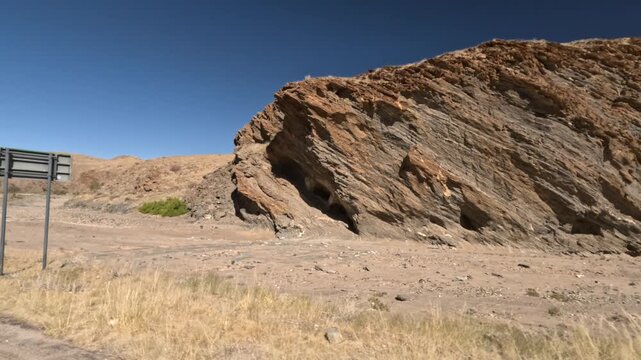 Desert landscape, Brandberg mountains in Namibia