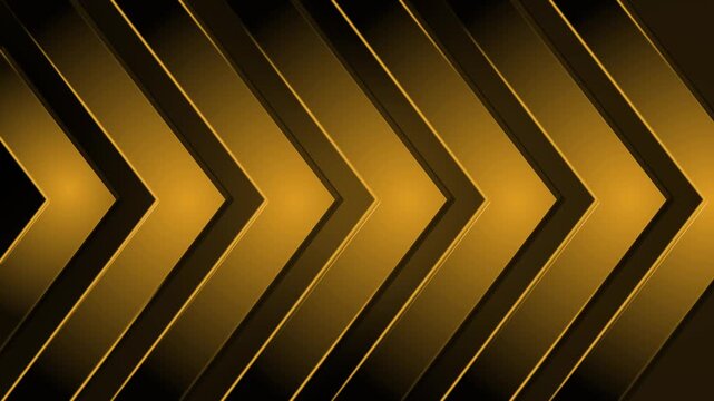 Chevron layered abstract background animation, Abstract pattern of layered chevrons background with glowing edges and diagonal depth