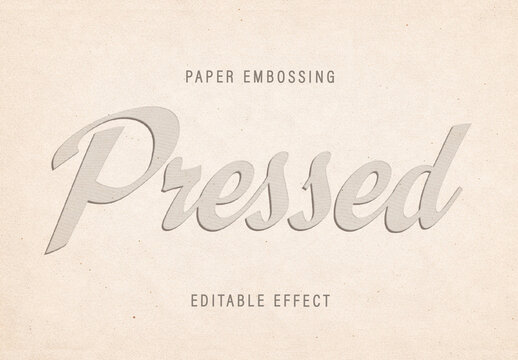 Paper Embossing Text Effect