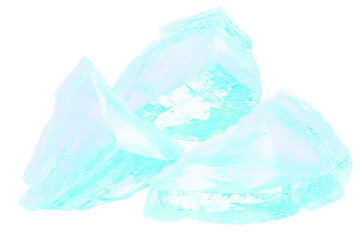 Obraz premium Pile of light blue broken ice crystals