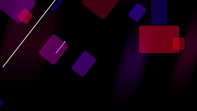 Dark abstract background with diagonal rounded rectangles animation