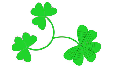 Obraz premium Vibrant green clover leaves for St. Patrick's Day or good luck themes
