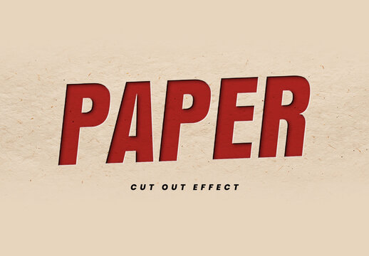 Vintage Cut Out Paper Text Effect