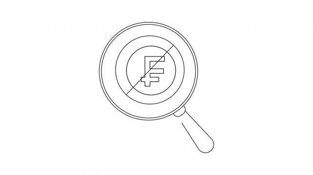 No Swiss Francs - Currency Search Prohibition Concept.