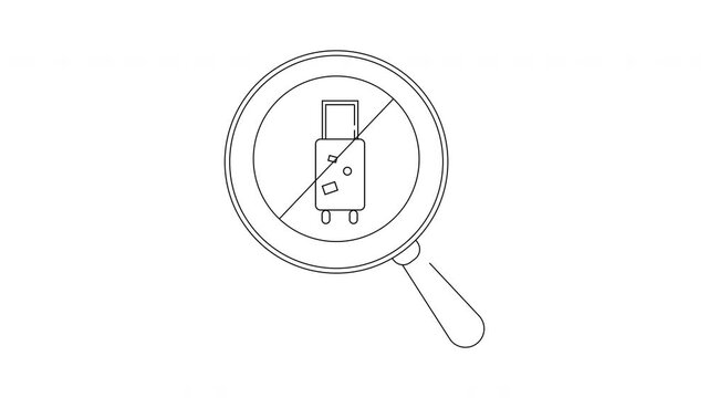 No USB-C Port - Magnifying Glass Icon Animation.