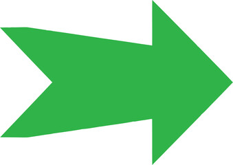A large green arrow pointing to the right on a white background Vector