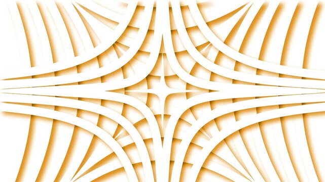 Abstract paper-cut radial pattern with layered curved bands forming background animation