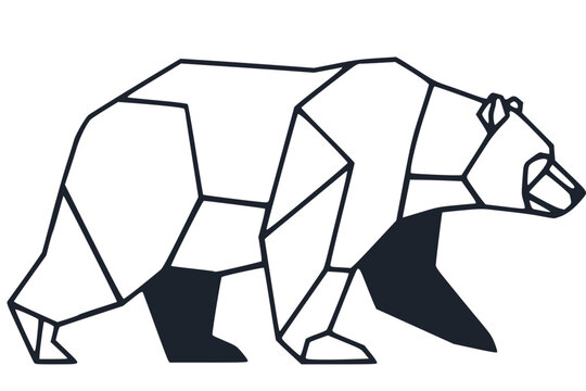 Uma imagem gerada com base no seu comando de entrada
Geometric line art illustration of a bear walking, concept for logo design, branding, and mascot creation
