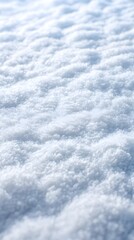 Obraz premium Close up view of fluffy white snow surface with soft light and gentle shadows