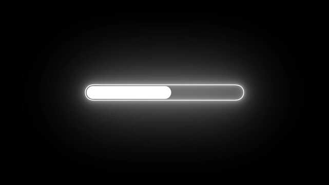 A stark minimalist image depicts a glowing white slider bar against a completely black background suggesting progress or control high quality professional