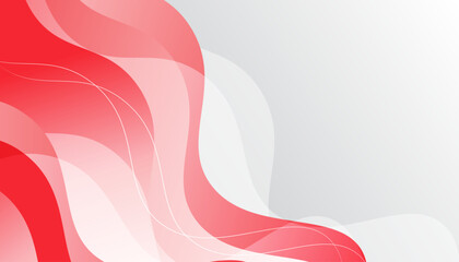 Abstract Red Fluid Wave Background with Soft Gradient
