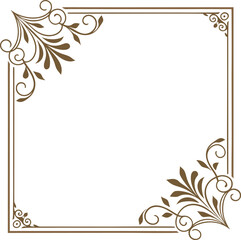 Vintage Filigree Decorative Square Border