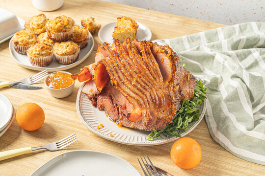 Easter holiday ham dinner