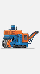 Fototapeta premium Industrial Heavy Machinery Construction Equipment Rugged Design