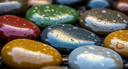 Wet Colorful Pebbles