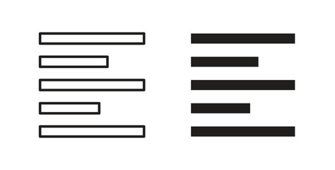 Align left icon symbol vector illustration. vector flat clipart object eps10