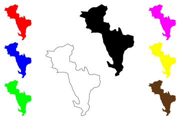 Obraz premium San Cristobal de La Laguna city (Kingdom of Spain) map vector illustration, scribble sketch San Cristóbal de La Laguna map