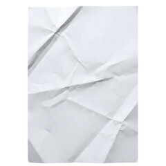 Obraz premium Empty White Paper Wrinkled on Transparent Background, Wrinkled Paper Texture Clipart, vintage page Papers grunge vignette Paper Isolated on Transparent Background