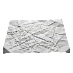 Obraz premium Empty White Paper Wrinkled on Transparent Background, Wrinkled Paper Texture Clipart, vintage page Papers grunge vignette Paper Isolated on Transparent Background