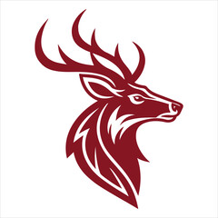 Obraz premium Deer head vector logo