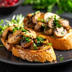 Bruschetta mit Pilzen