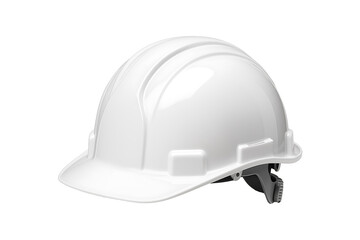 Fototapeta premium A realistic white safety helmet showcasing protective gear on transparent background