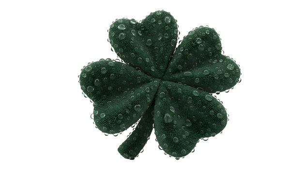 Vibrant Green Four Leaf Clover Symbolizing Luck and Prosperity.