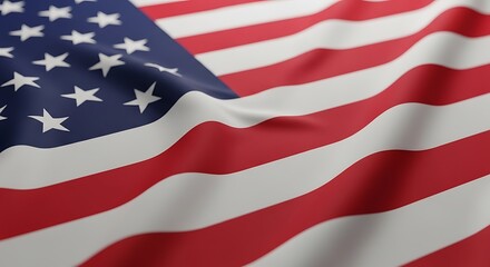 Obraz premium American flag waving in the wind