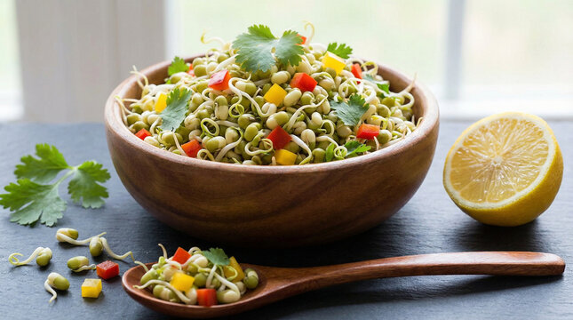 vibrant mung bean sprouts