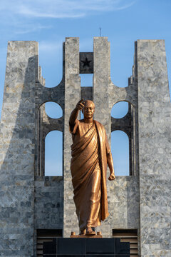 Bronze statues of Dr. Kwame Nkrumah at the Kwame Nkrumah Memorial Park, Accra.