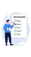 Organizing Presents For Loved Ones And Checking Them Off