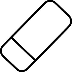 Obraz premium Minimalist and clean vector outline of an eraser. Perfect for educational designs, posters, presentations, websites, social media, and learning materials.