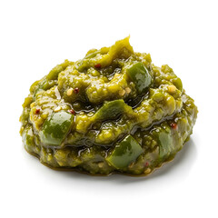 Fototapeta premium Freshly Made Green Chile Relish with Chunky Texture for Culinary Use