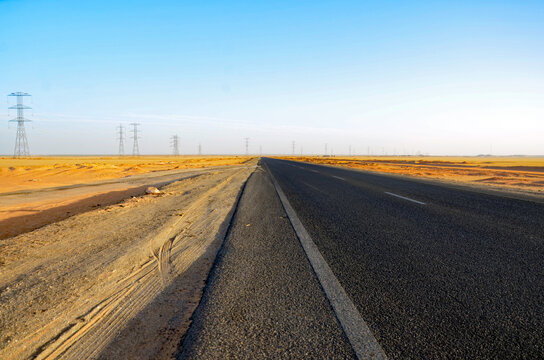 Sahara Desert on the way to Abu Simble in Egypt