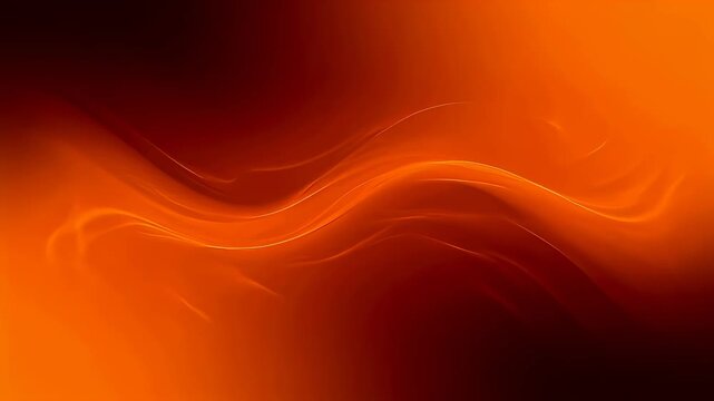 Abstract orange and black wavy lines background movement. Flowing, energetic animation. Modern digital art for presentations.