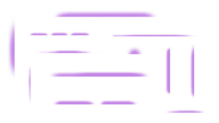 Fototapeta premium Abstract purple geometric shapes with soft glow on white background - transparent graphic design element