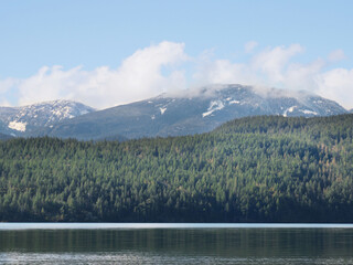 Green Point Day Use Area at the Sasquatch Provincial Park near Harrison Hot Springs during a winter season in the Fraser Valley of British Columbia, Canada