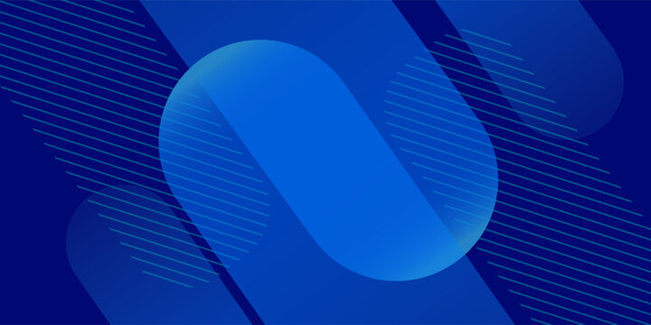 Modern abstract blue background with gradient tones, featuring a large smooth rounded capsule shape in the center