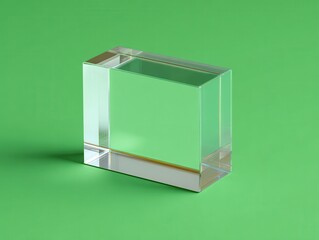 acrylic block transparent isolated on a black background